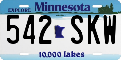 MN license plate 542SKW
