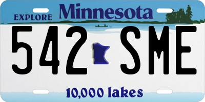 MN license plate 542SME