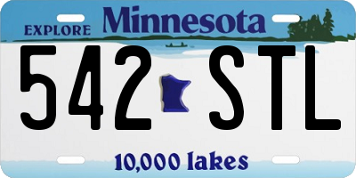 MN license plate 542STL