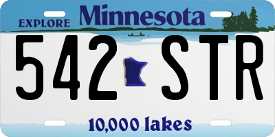MN license plate 542STR