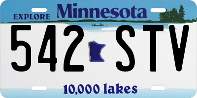 MN license plate 542STV
