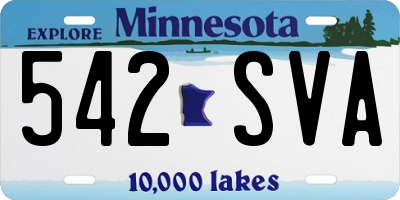 MN license plate 542SVA