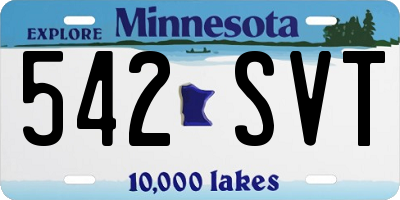 MN license plate 542SVT
