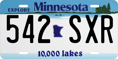 MN license plate 542SXR