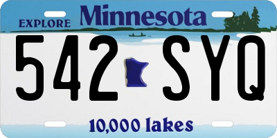 MN license plate 542SYQ