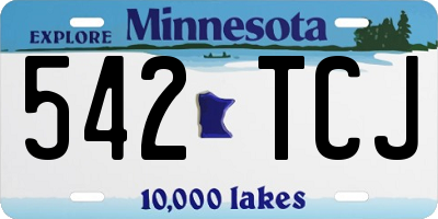 MN license plate 542TCJ