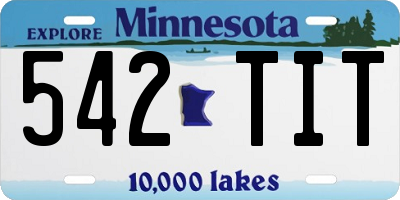 MN license plate 542TIT