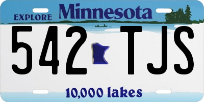 MN license plate 542TJS