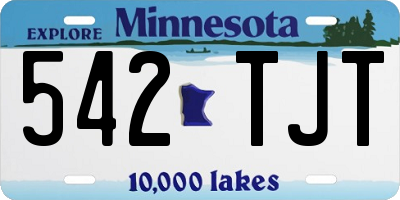 MN license plate 542TJT