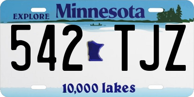 MN license plate 542TJZ