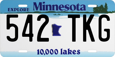 MN license plate 542TKG