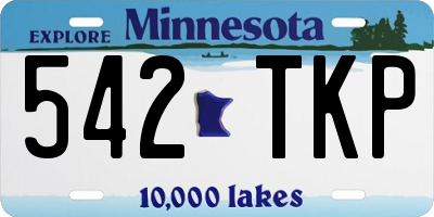 MN license plate 542TKP