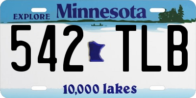 MN license plate 542TLB