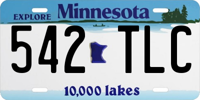MN license plate 542TLC