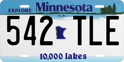 MN license plate 542TLE