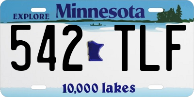 MN license plate 542TLF