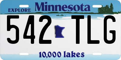 MN license plate 542TLG