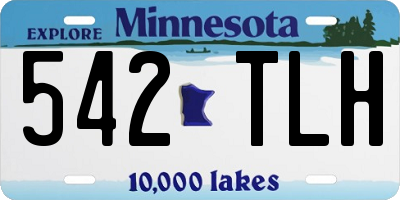 MN license plate 542TLH