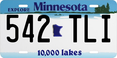 MN license plate 542TLI