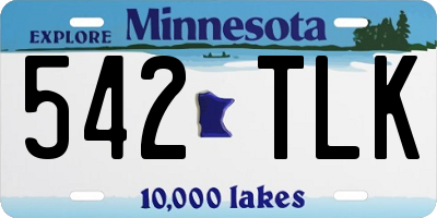 MN license plate 542TLK