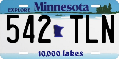 MN license plate 542TLN