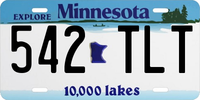 MN license plate 542TLT