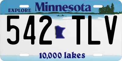MN license plate 542TLV
