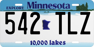 MN license plate 542TLZ