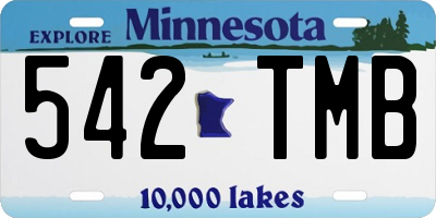 MN license plate 542TMB