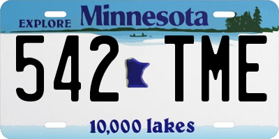 MN license plate 542TME