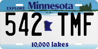 MN license plate 542TMF