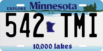 MN license plate 542TMI