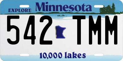 MN license plate 542TMM