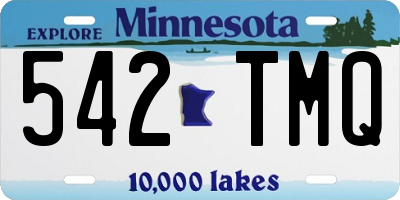 MN license plate 542TMQ