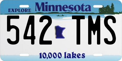 MN license plate 542TMS