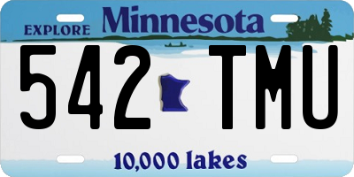 MN license plate 542TMU