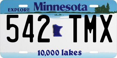 MN license plate 542TMX