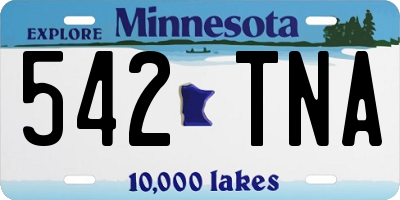 MN license plate 542TNA