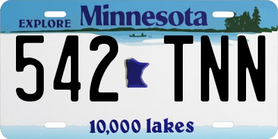MN license plate 542TNN