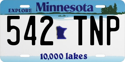 MN license plate 542TNP