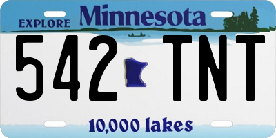 MN license plate 542TNT