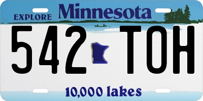 MN license plate 542TOH