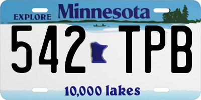 MN license plate 542TPB
