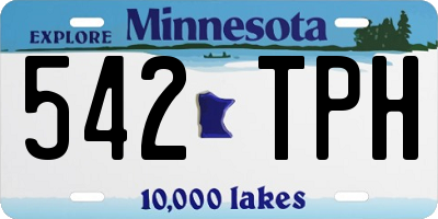 MN license plate 542TPH