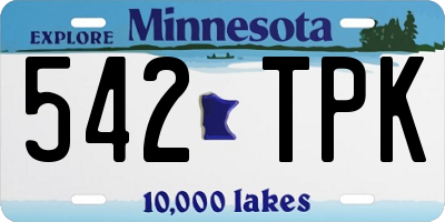 MN license plate 542TPK