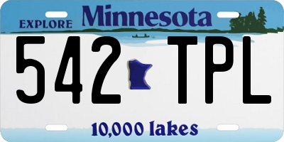 MN license plate 542TPL