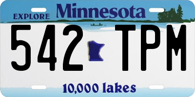 MN license plate 542TPM