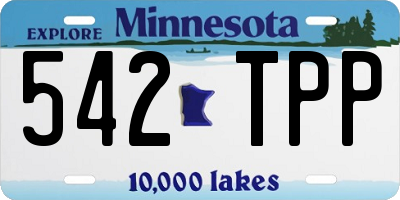 MN license plate 542TPP