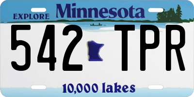 MN license plate 542TPR