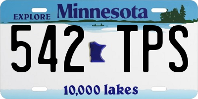 MN license plate 542TPS